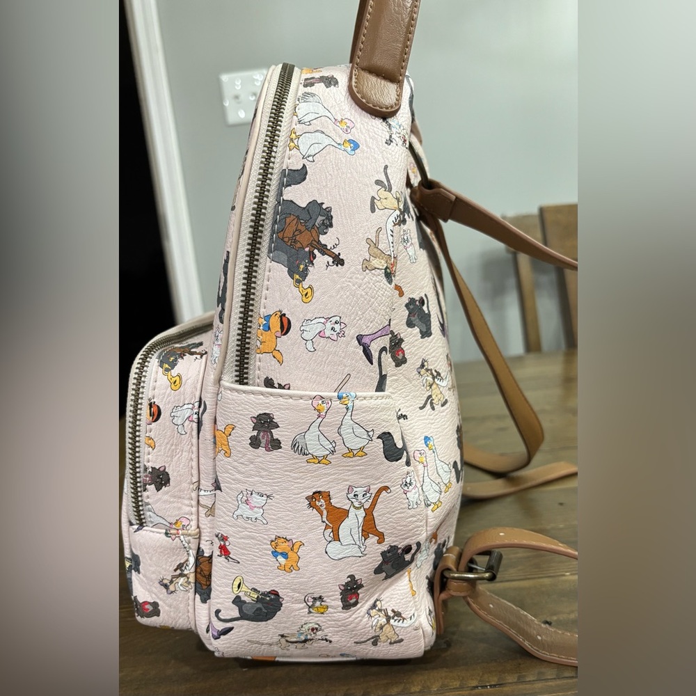 Loungefly Disney Aristocats All-Over Print Mini Backpack - Picture 4 of 11